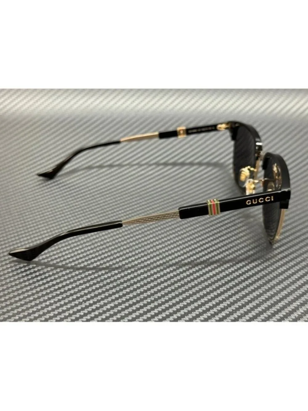 New Gucci Men Black Sunglasses 55-19-150